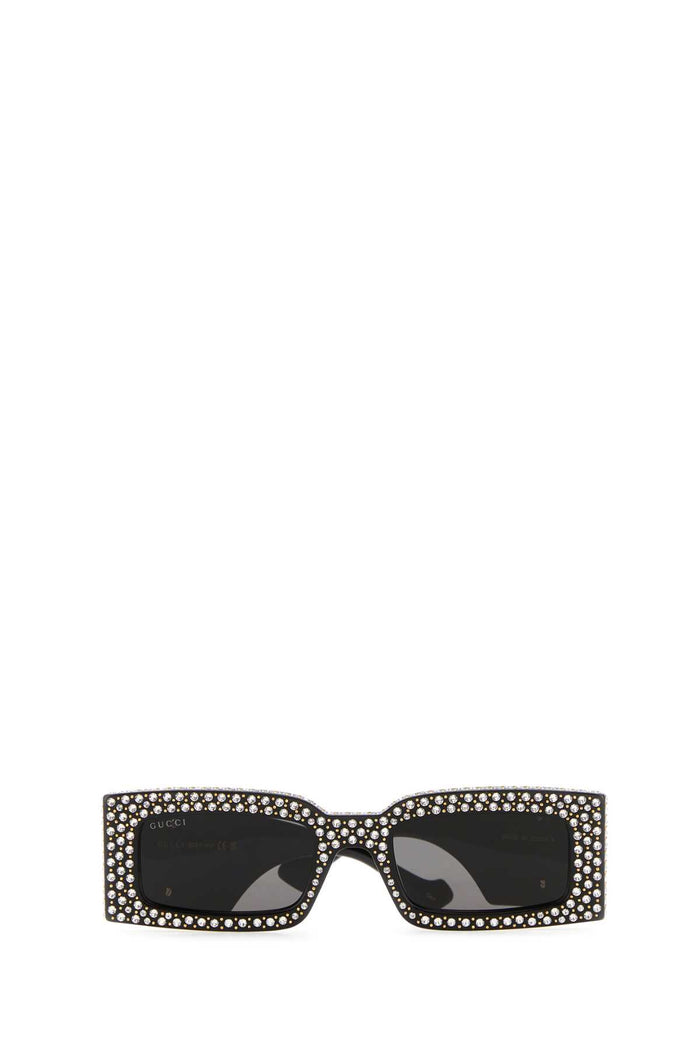 Embellished Acetate Sunglasses Blackblackcrygrey Exterior: Occhiali Da Sole