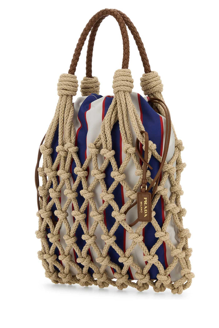 Beige Mesh Handbag Cordaroyal Co-agnello Borse A Mano