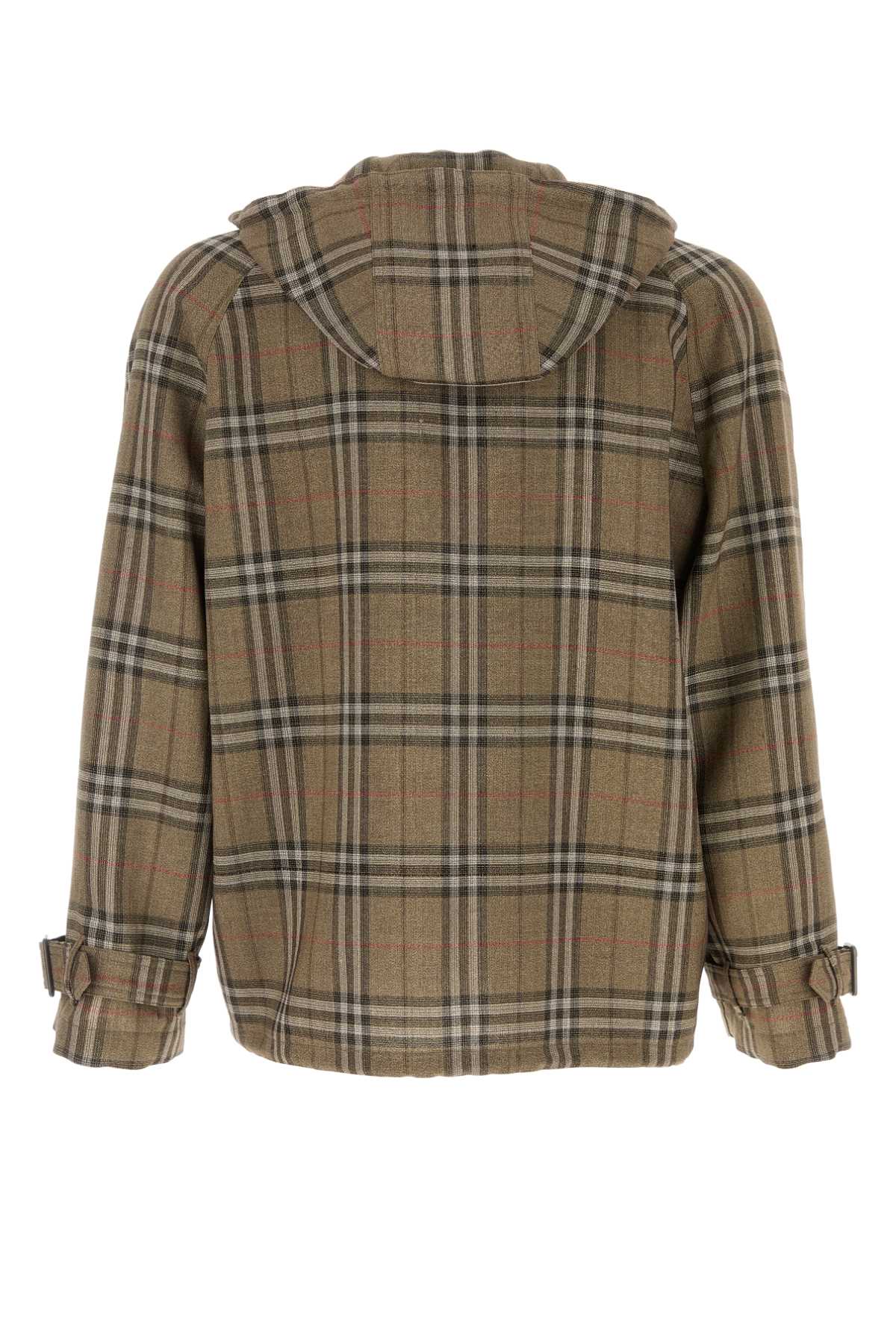 Embroidered Viscose Blend Sweatshirt Brushipcheck Exterior: Silk Giubbini