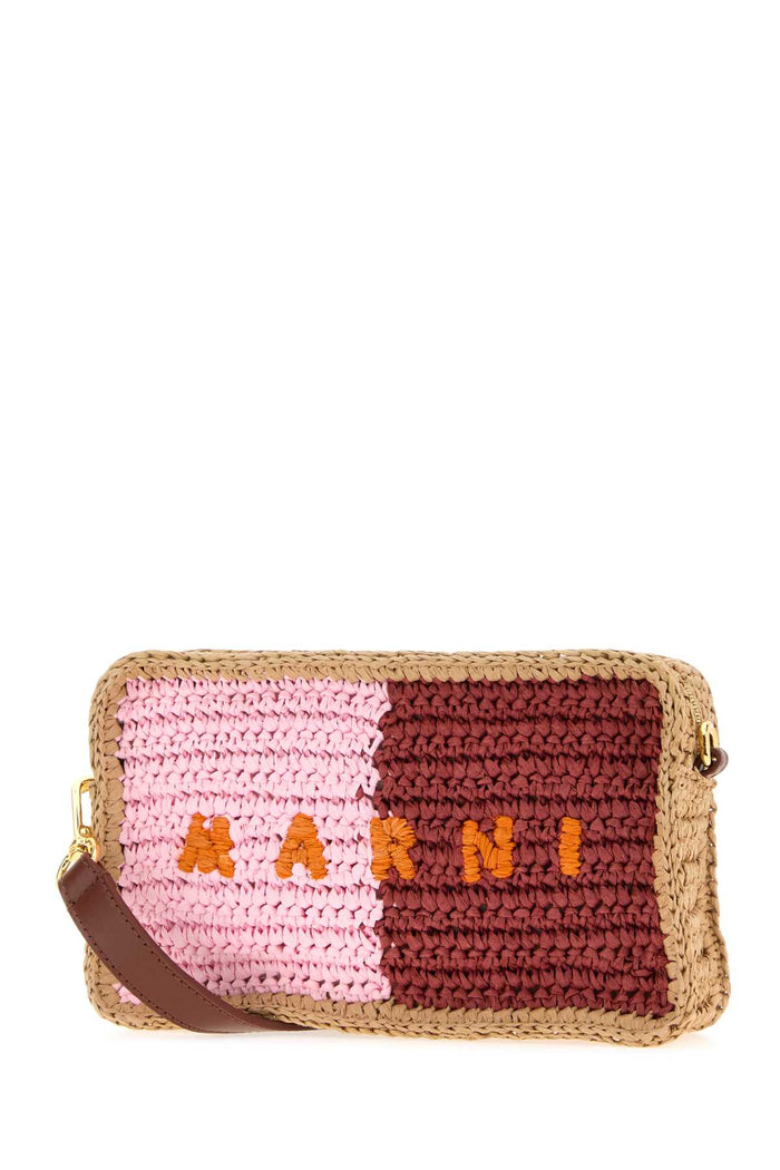 Multicolor Raffia Seaside Crossbody Bag Carrotshadowpopmpeiivanilla Borse A Tracolla