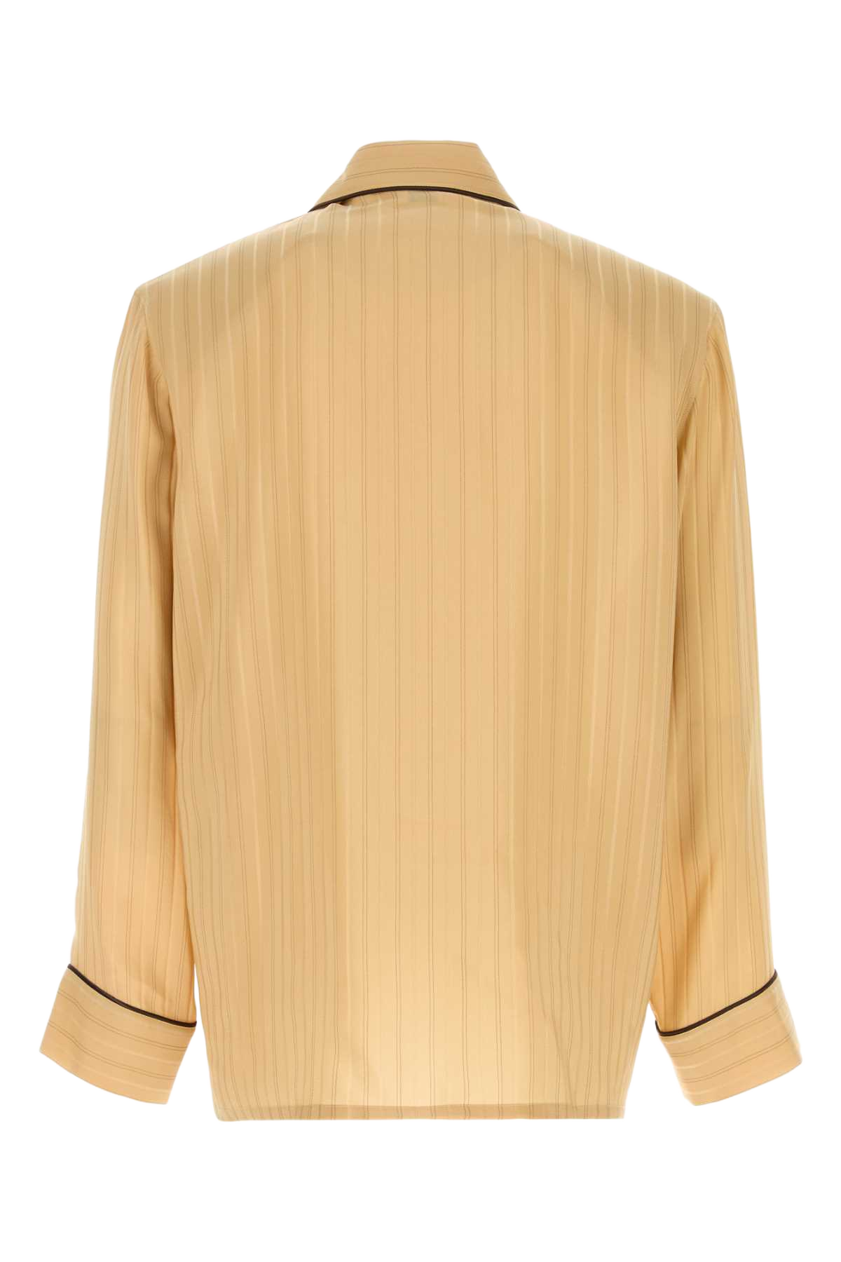 Embroidered Crepe Shirt Nudetaupe Exterior: Silk Camicie