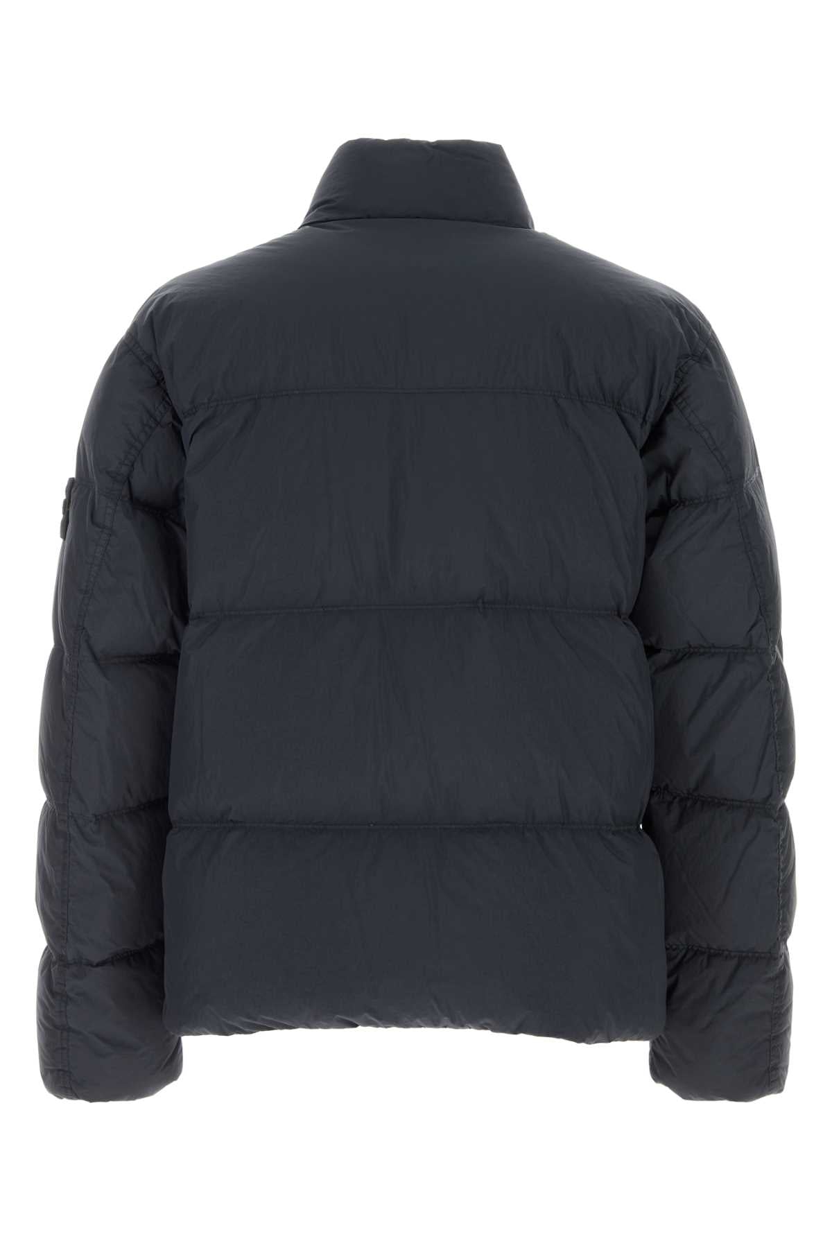 Navy Blue Nylon Down Jacket Navyblue Giubbini