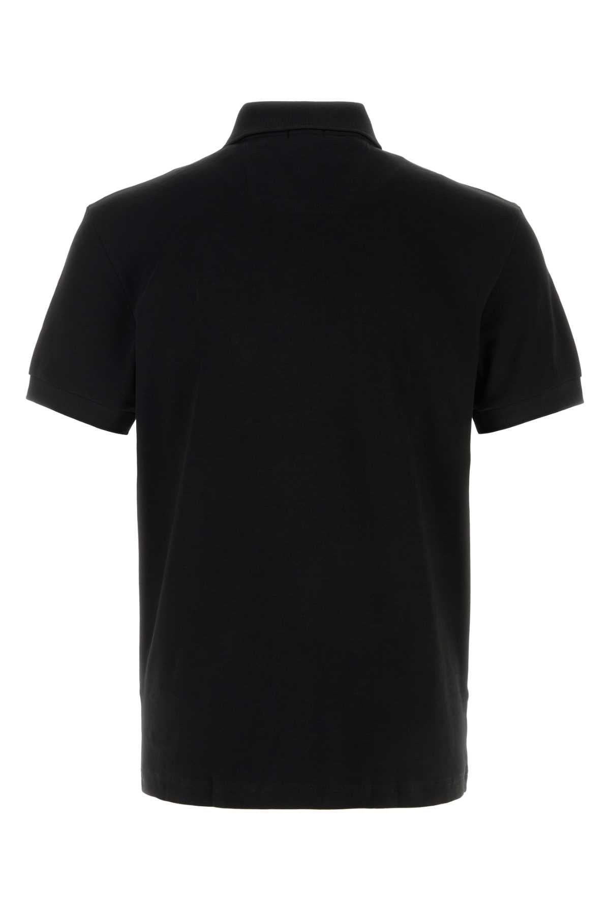 Black Cotton Polo Shirt