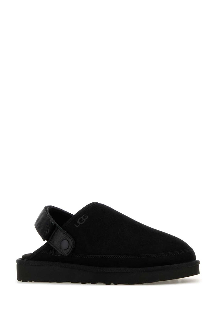 Black Suede Goldencoast Slippers Upper Material Leather
