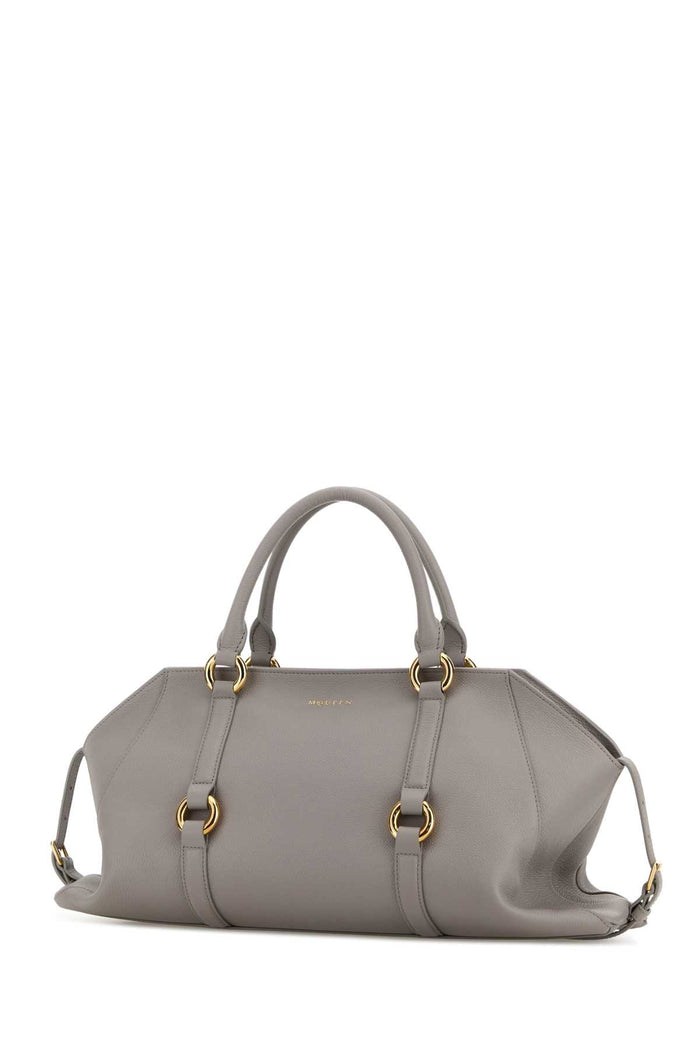 Grey Leather Medium Farringdon Handbag Greygold Borse A Mano