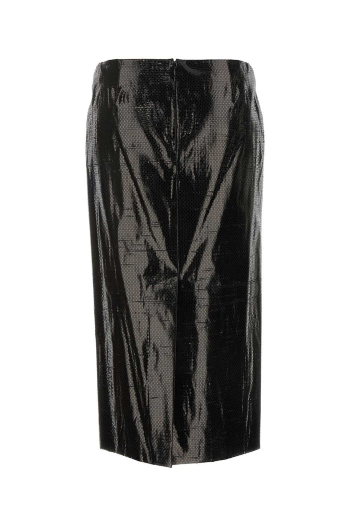 Black Canvas Skirt Gonne