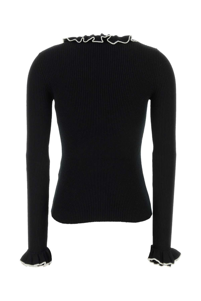 Black Wool Sweater 0na Exterior: Virgin Maglieria