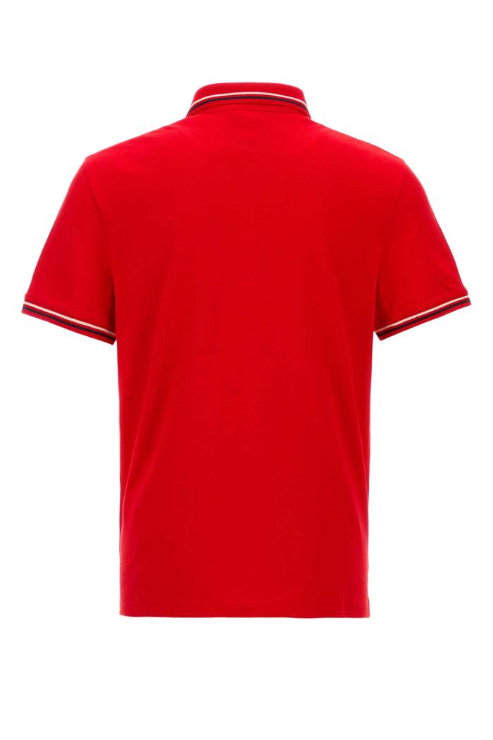 Red Cotton Polo Shirt Rosso