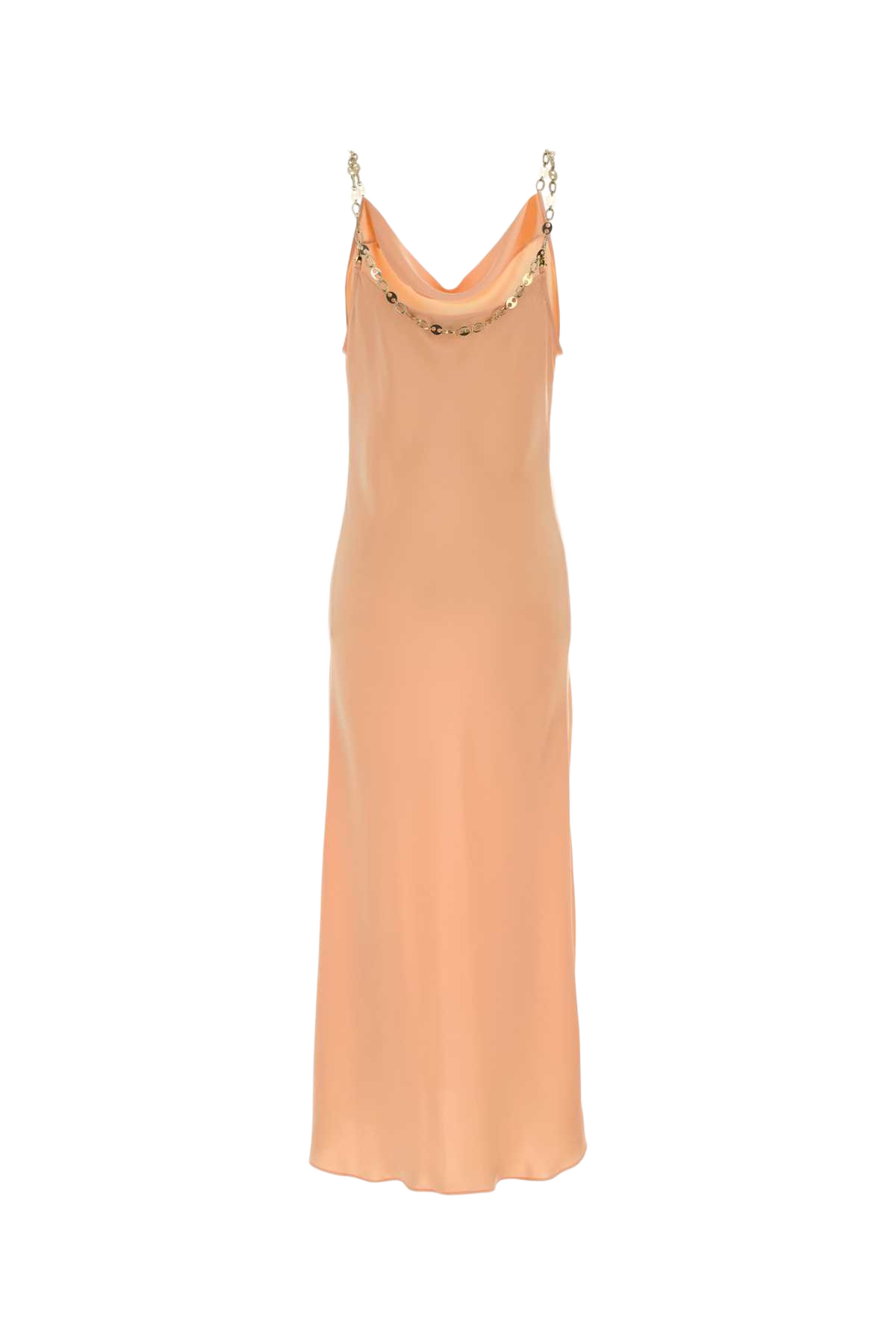 Peach Satin Dress Salmonpink Exterior: Polyester Abiti
