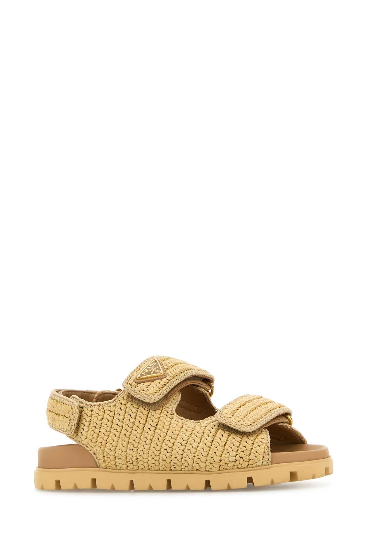 Raffia Sandals Naturale Sandali