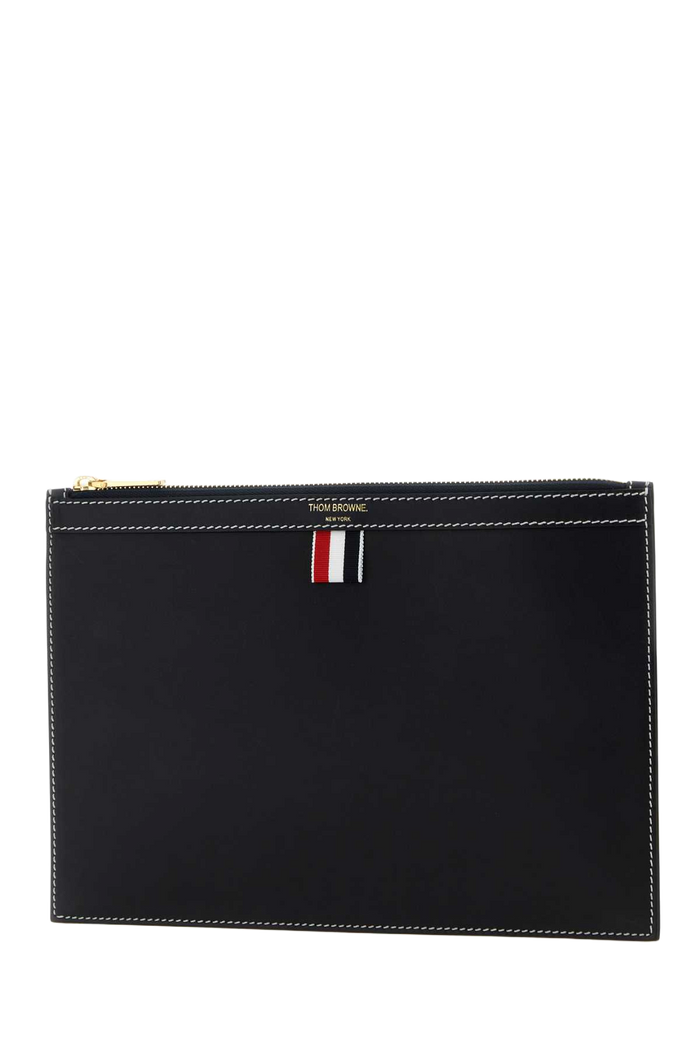Midnight Blue Leather Document Case Navy Portafogli