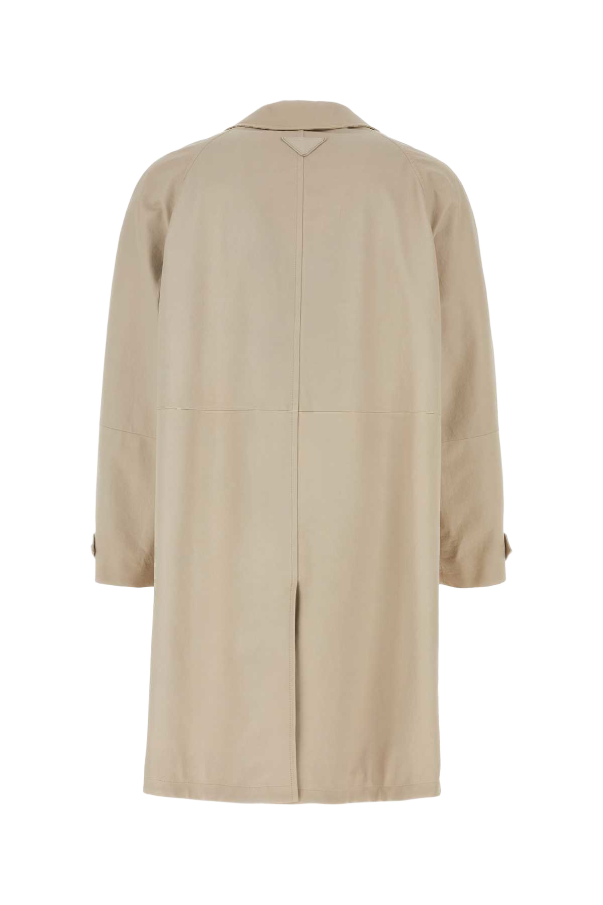 Sand Nappa Leather Coat Talco Agnello Cappotti