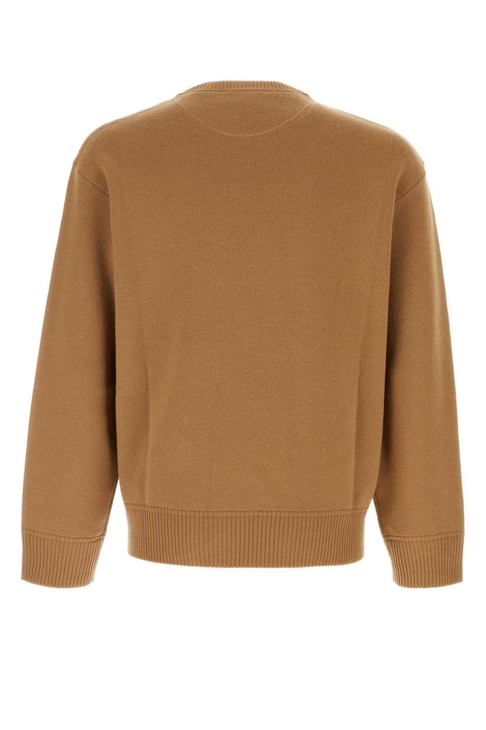 Biscuit Wool Sweater Cammello Exterior: Virgin Maglieria
