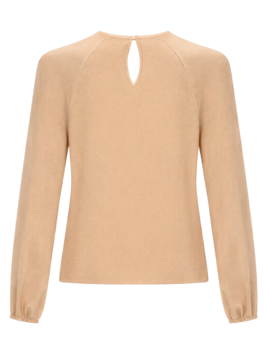 Viscose Tops. Beige Acetate