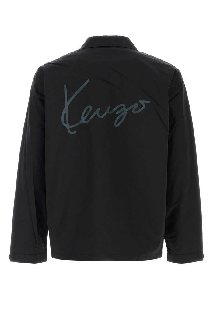 Black Cotton Blend Jacket Giubbini