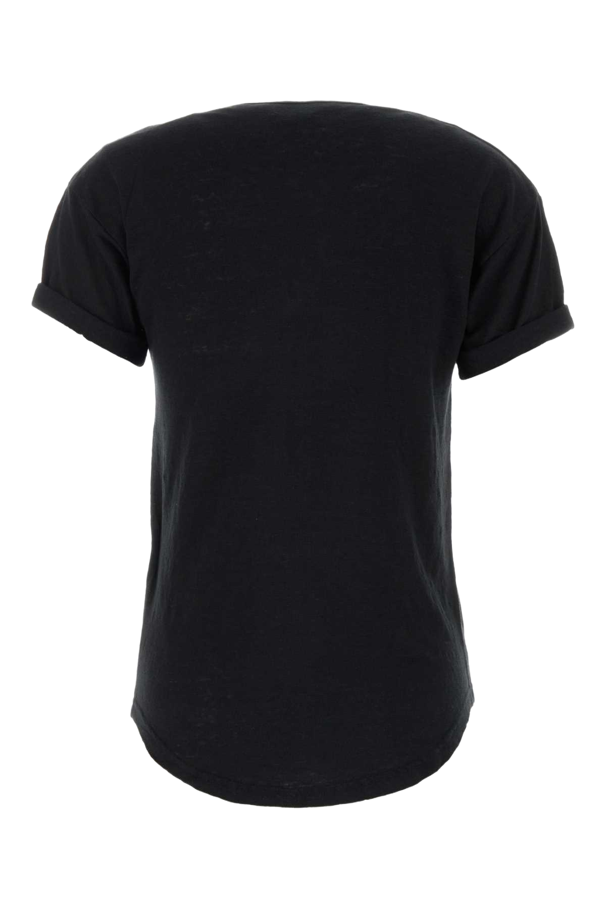 Black Linen Koldia T-Shirt Matiere Principale:lin
