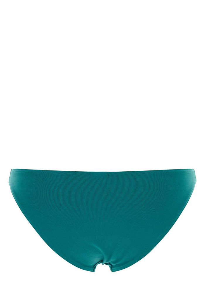 Teal Green Stretch Nylon Fripon Bikini Bottom Persane Exterior: Elastan Costumi Da Bagno