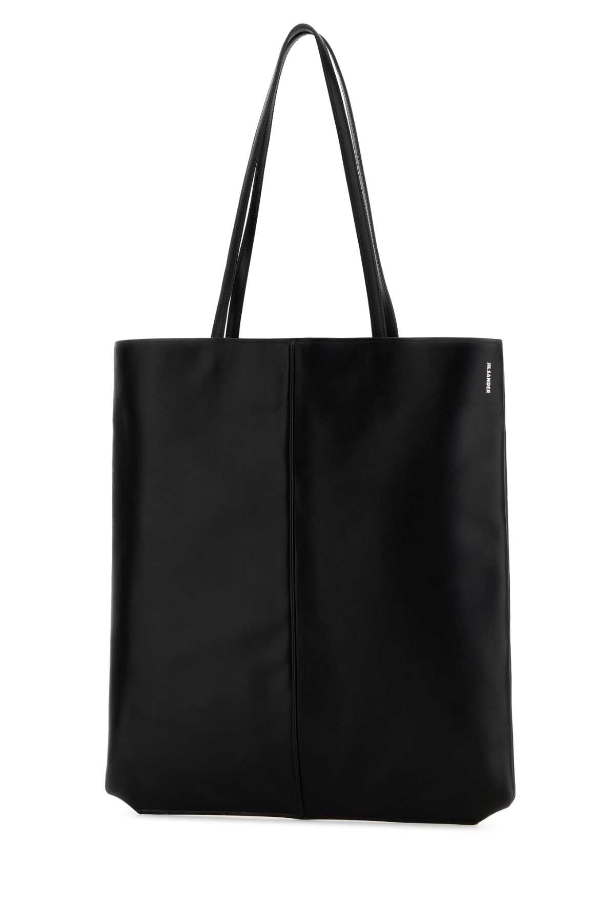 Black Leather Linea Shopping Bag Borse A Mano