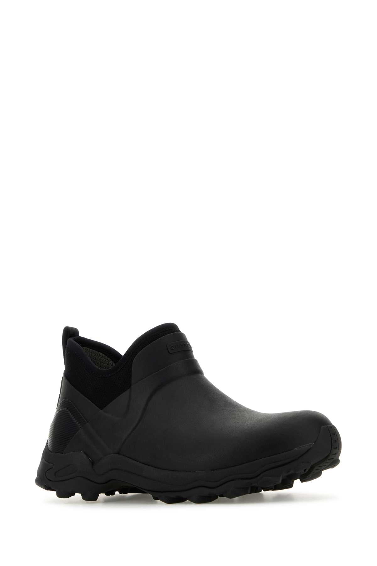 Black Rubber Slip Ons Sneaker