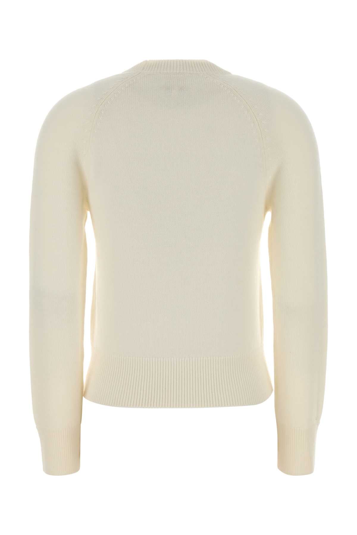 Ecru Exterior: Virgin Wool Maglieria