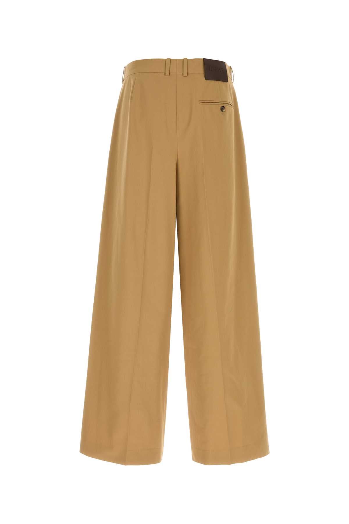 Camel Cotton Wide-Leg Pant Almond Exterior: Pantaloni