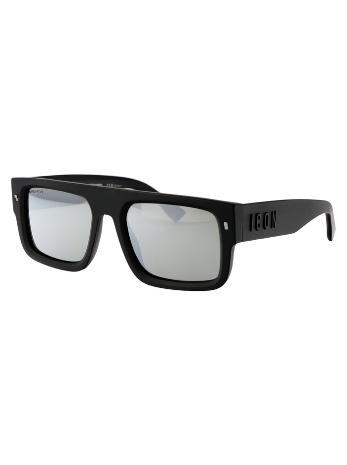 Icon 0008-S 003 Matte Black Acetate Sunglasses