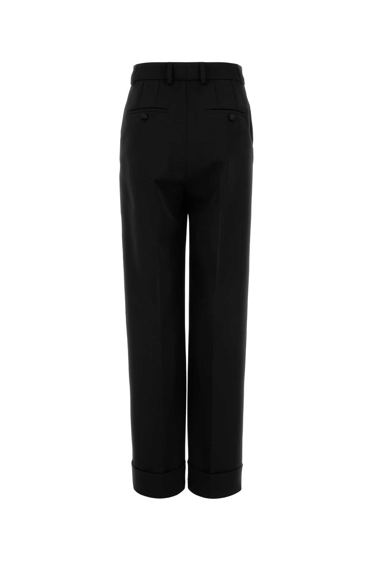 Black Wool Pant Nero Exterior: Virgin Pantaloni