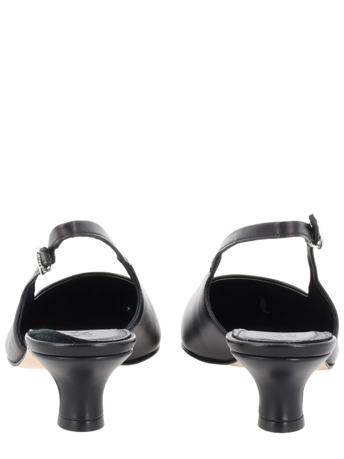 Neckline Catrina Black Nappa Leather Heels
