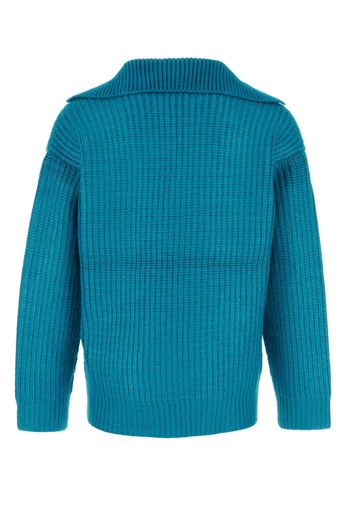 Turquoise Silk Blend Sweater Skyblue Exterior: Nylon Maglieria