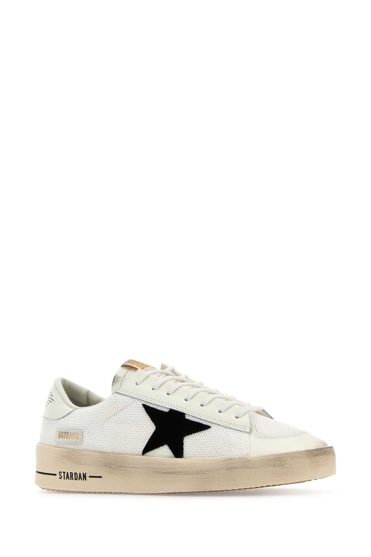 Whiteblack Cow Leather Poliester Sneaker