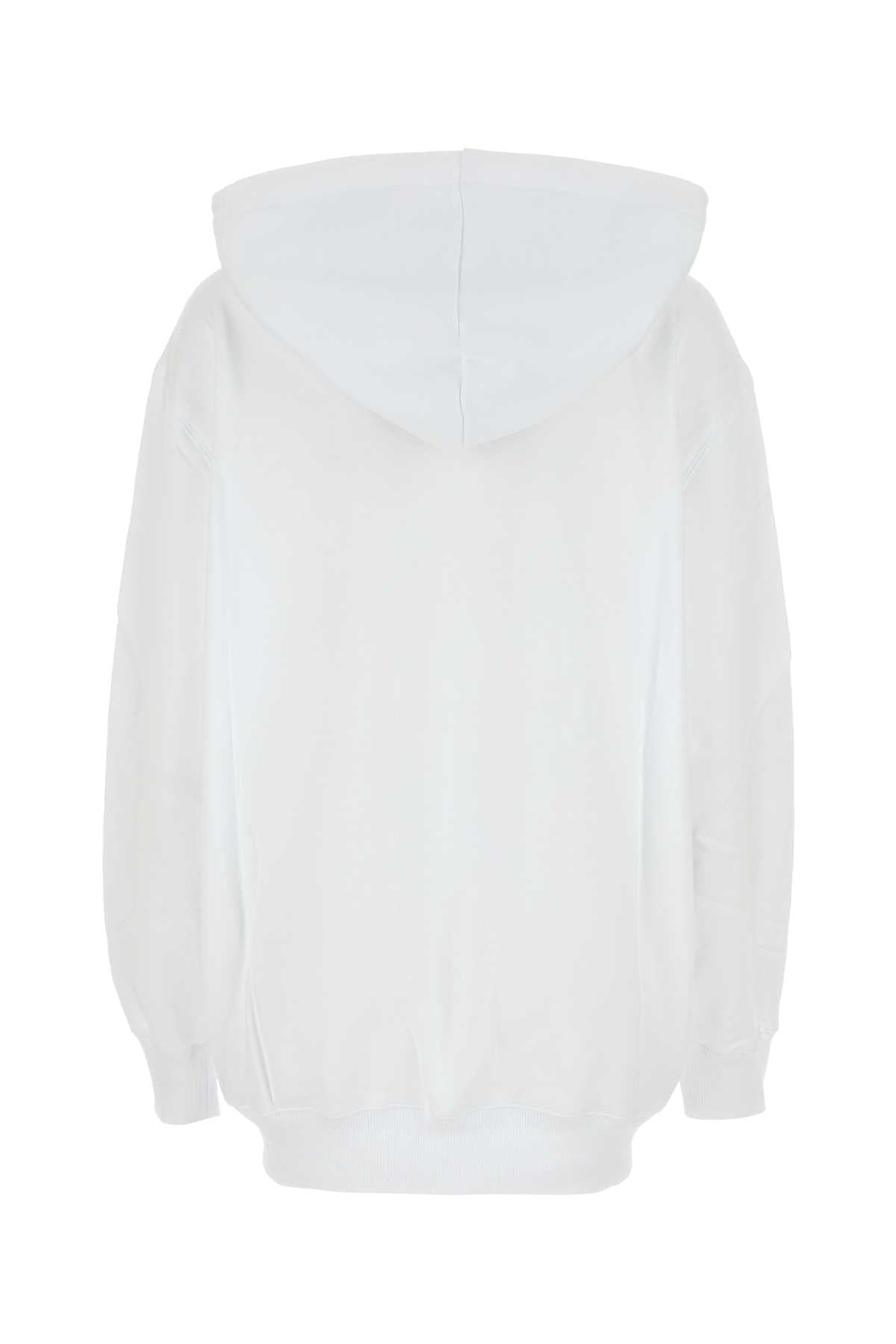 White Cotton Sweatshirt Opticwhite Exterior: Felpe