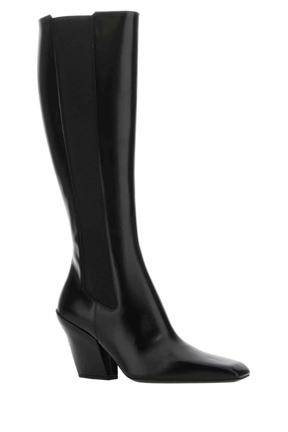 Black Leather Boots F0002 Stivali