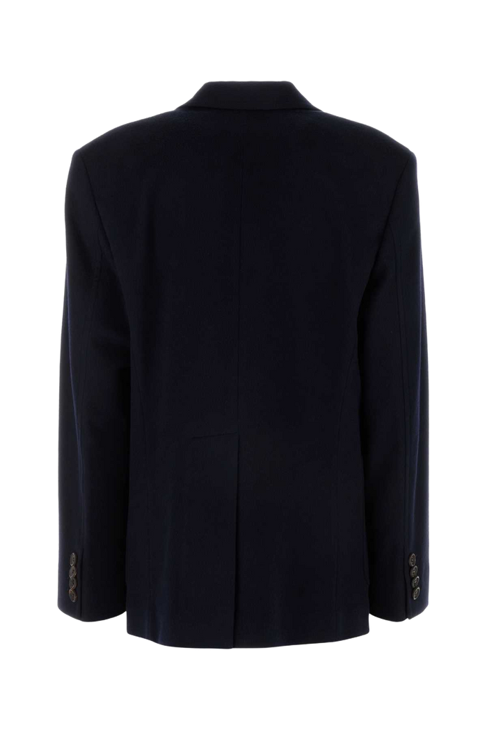 Midnight Blue Wool Blend Blazer Bleu Giacche E Gilet