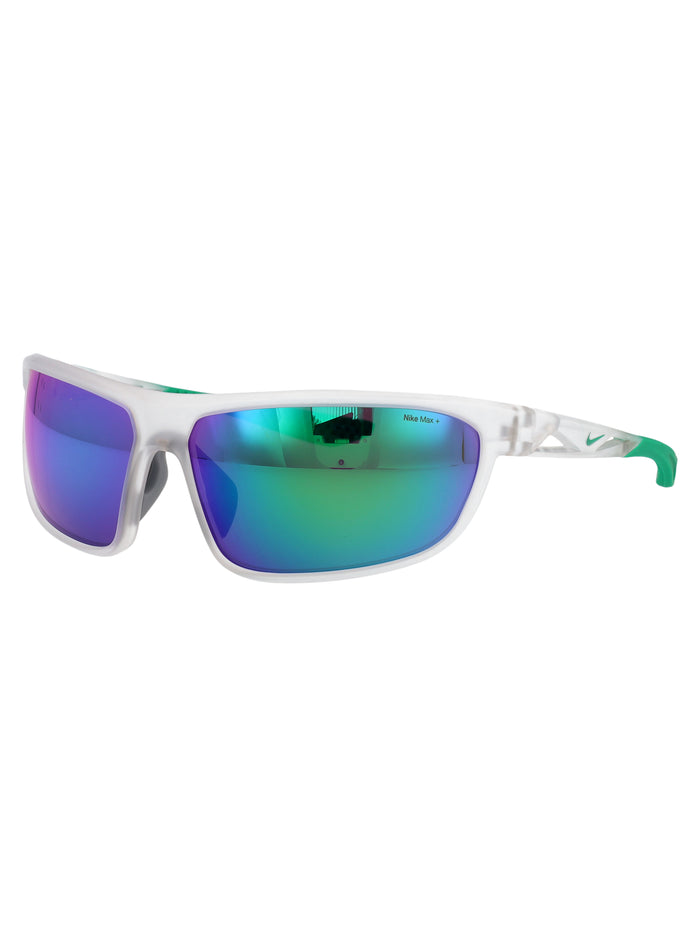 Nikewindtrackrunev24003 902 Matte Clear / Green Mirror Injected Sunglasses
