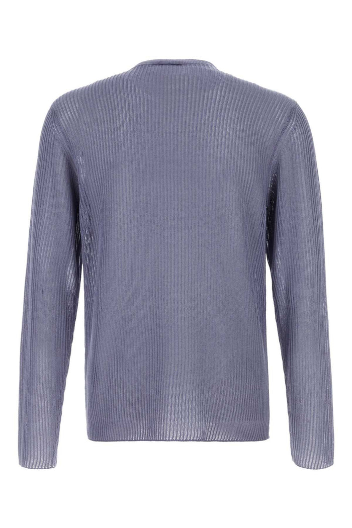 Air Force Blue Silk Blend Sweater Malva Exterior: Cotton Maglie