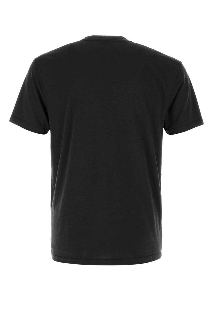 Slate Lyocell Blend T-Shirt Black Cotton