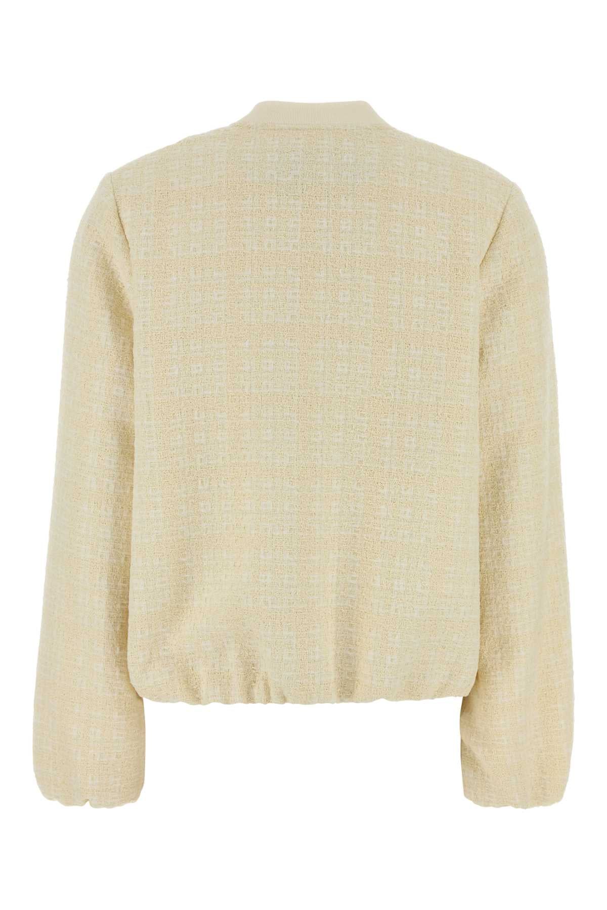 Ivory Tweed Jacket Beigewhite Giubbini