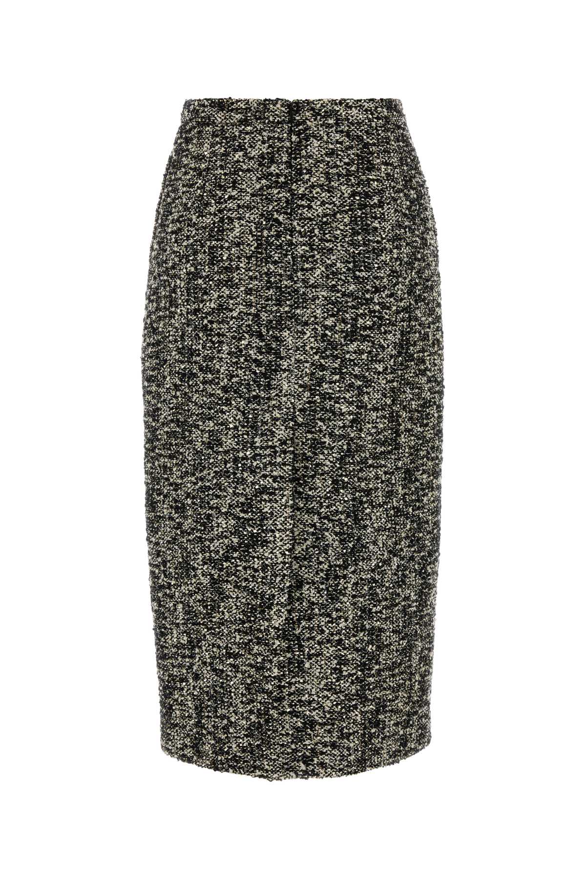 Multicolor Bouclã© Skirt Blackwhitemc Generic Gonne