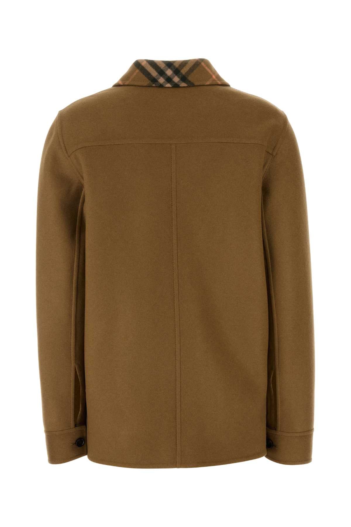 Biscuit Wool Coat Shrewipcheck Exterior: Cappotti