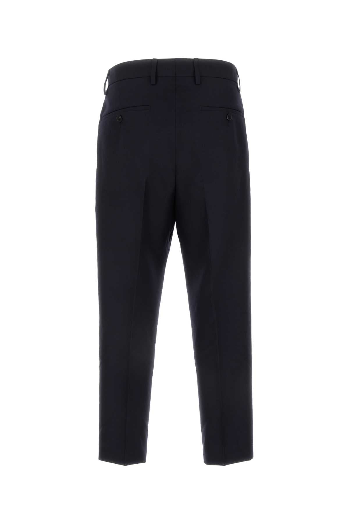 Midnight Blue Wool Pellow Pant Navy Exterior: Pantaloni