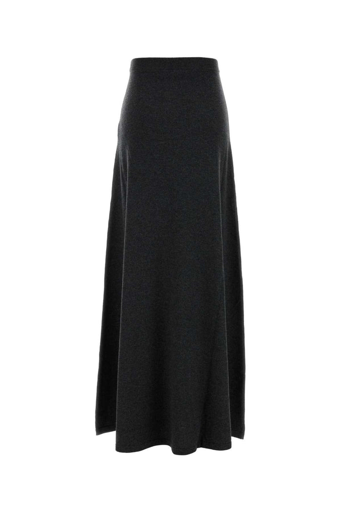Graphite Wool Skirt Dark Heather Grey Exterior: Gonne