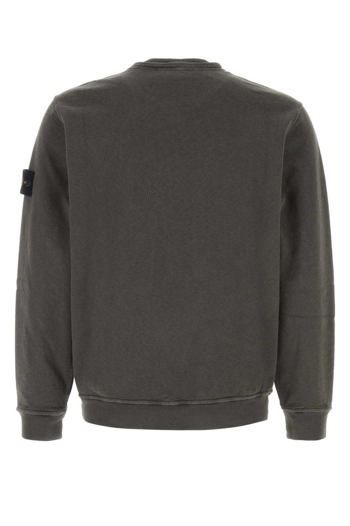 Charcoal Cotton Sweatshirt Exterior: Felpe