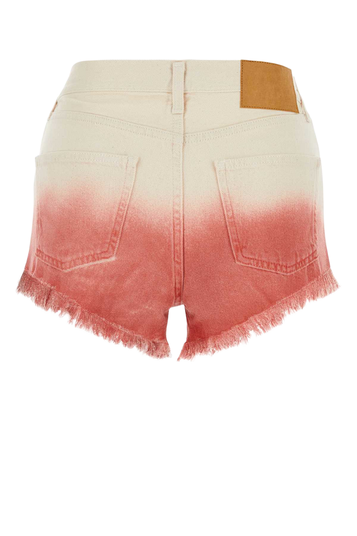 Two-Tone Denim Shorts 0327 Exterior: Cotton