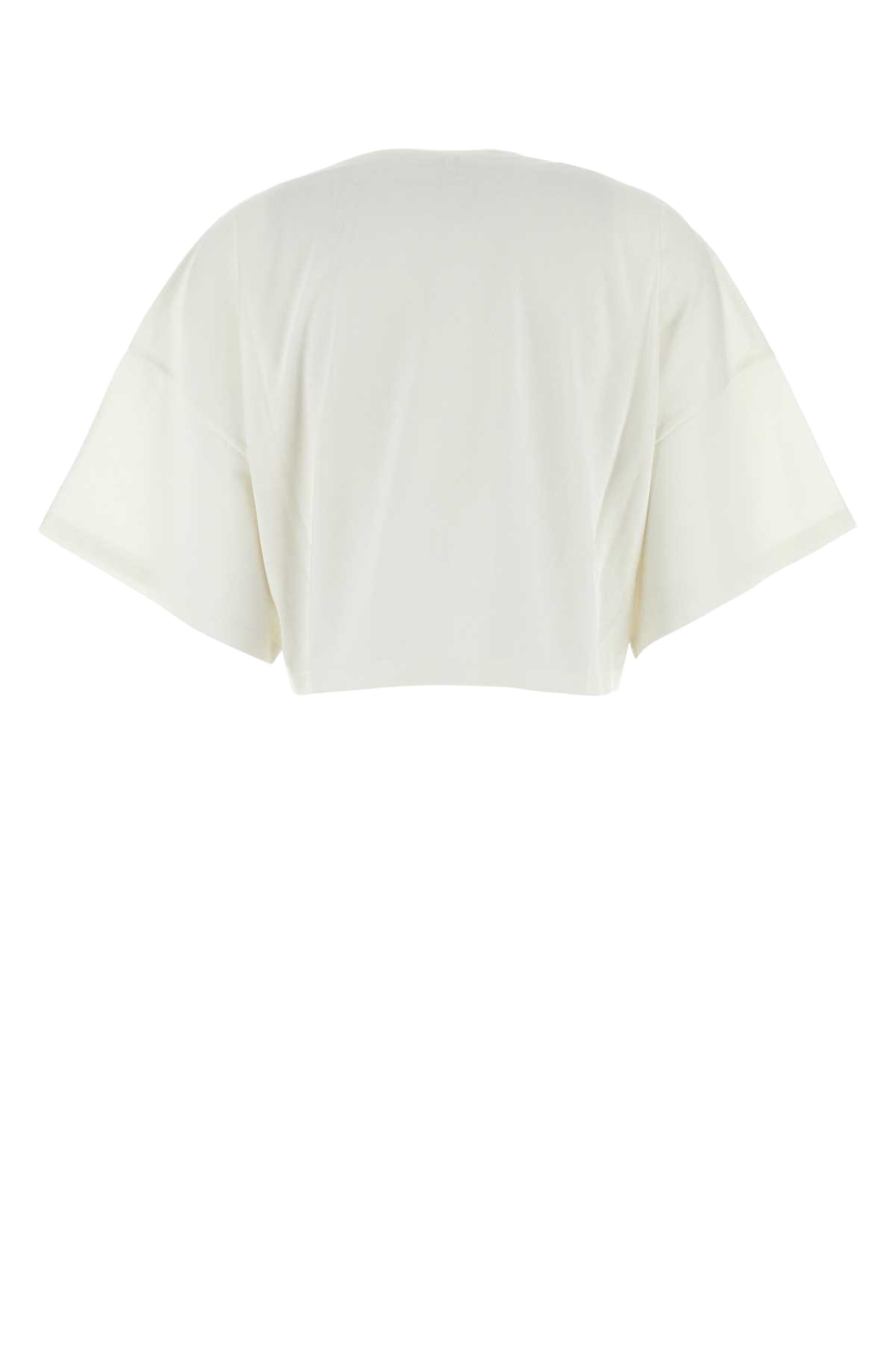 Ivory Cotton Oversize T-Shirt 101 Exterior