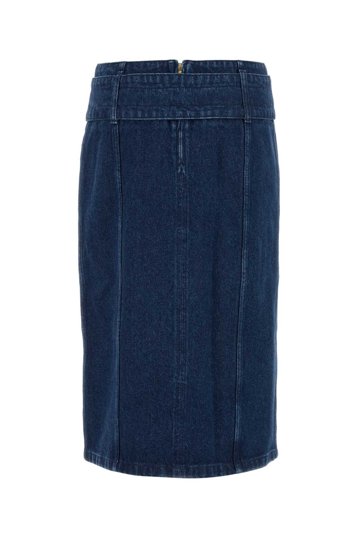 Denim Skrit Inkblue Exterior: Cotton Gonne