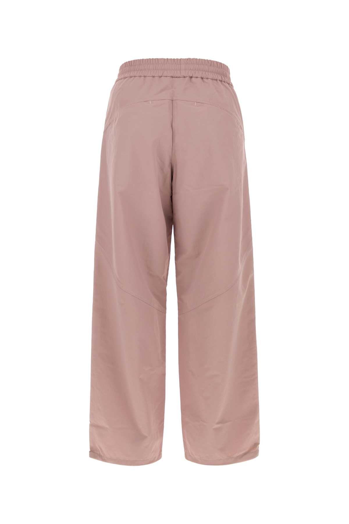 Powder Pink Nylon Pant Rosacipria Exterior: Pantaloni