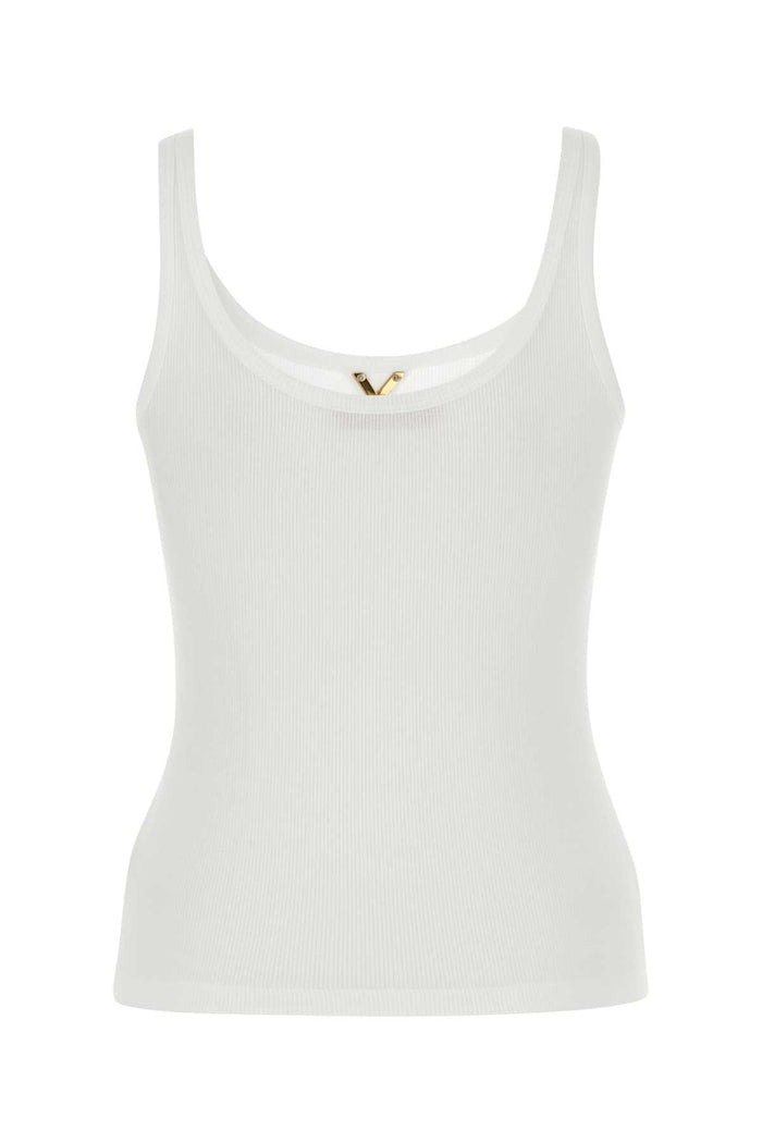 Bianco Exterior: Cotton Elastan Maglie