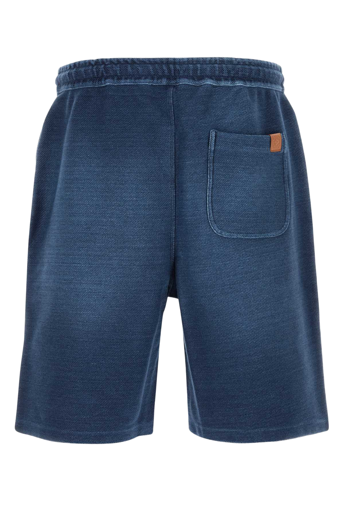 Denim Blue Stretch Cotton Bermuda Shorts Indigoblue Exterior: Elastane