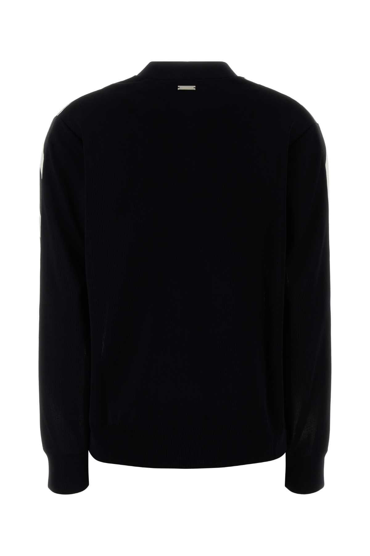 Black Viscose Cardigan Nero Exterior: Silk Maglieria