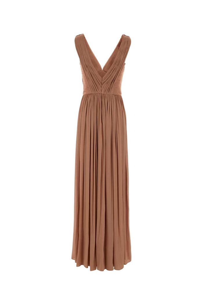 Powder Pink Georgette Anilia Long Dress 2475poudre Exterior: Polyester Abiti Lunghi